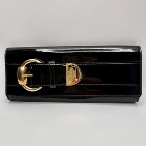 Gucci patent leather belt clutch